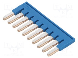Comb bridge; ways: 10; blue; Width: 5mm; UL94V-0