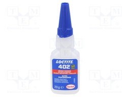 Cyanoacrylate adhesive; colourless; plastic container; 20s