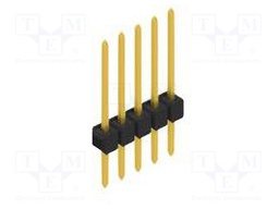 Connector: pin strips; pin header; male; PIN: 5; 2.54mm; THT; 1x5