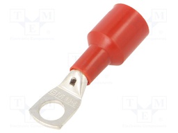 Tip: ring tube; M8; Ø: 8.5mm; 10mm2; crimped; for cable; insulated