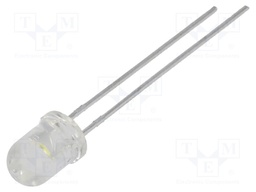LED; 5mm; white cold; 5860÷12000mcd; 55°; 20mA; 3.2V; Front: convex