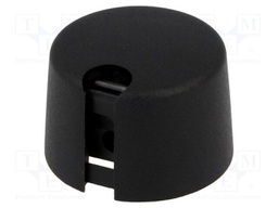 Knob; with pointer; plastic; Shaft d: 6.35mm; Ø24x16mm; black