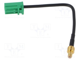 Cable; GT16 female; black; straight; 0.12m