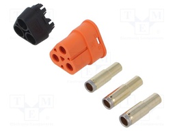 Connector: DC supply; plug; female; PIN: 3; for cable; soldering