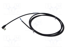 Cable: for sensors/automation; M8; PIN: 4; angled; 2m; plug; 60VDC
