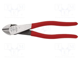 Pliers; side,cutting; handles with plastic grips; 204mm