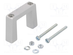 Handle; Mat: aluminium; grey; H: 40mm; L: 57.5mm; W: 12.2mm