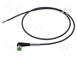 Cable: for sensors/automation; M12; PIN: 4; angled; 1m; plug; 250VDC