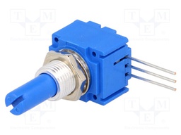 Potentiometer: shaft; single turn; 100kΩ; ±20%; 1W; linear; 6.35mm