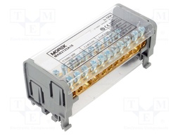 Splice terminal: distribution block; ways: 2; terminals: 22; grey
