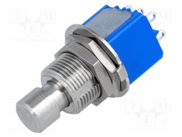 Switch: push-button; Pos: 2; DPDT; 3A/250VAC; 4A/30VDC; Ø12.5mm