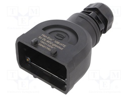 Enclosure: for rectangular connectors; Han Eco B; for cable