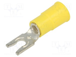 Fork terminal; M3,5; Ø: 3.66mm; crimped; for cable; insulated