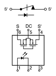 Relay: solid state; SPST-NC; Icntrl max: 50mA; 150mA; 20Ω; SMD6
