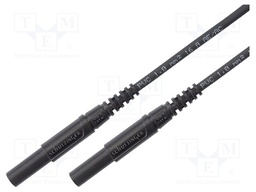 Test lead; PVC; 1m; black; 16A; Cond.cross sec: 1mm2
