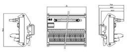 Transition module; Temp: -20÷60°C; W: 170mm; D: 70.6mm; H: 92.6mm