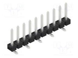 Connector: pin strips; pin header; male; PIN: 10; 2.54mm; SMT; 1x10