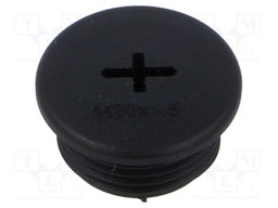 Stopper; polyamide; black; IP68; Entrelec; Gland: M20; 10mm