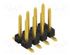 Connector: pin strips; pin header; male; PIN: 8; 2.54mm; SMT; 2x4