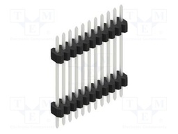 Connector: pin strips; pin header; male; PIN: 11; 1.27mm; THT; 1x11