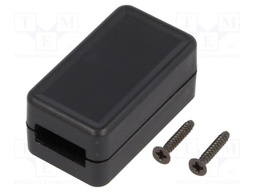 Enclosure: for USB; X: 20mm; Y: 35mm; Z: 15.5mm; ABS; black