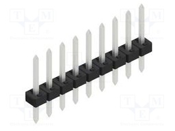 Connector: pin strips; pin header; male; PIN: 9; 2mm; THT; 1x9; 100V