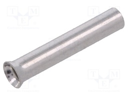 Bootlace ferrule; non-insulated; copper; 1.5mm2; 12mm; tinned