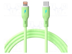 Cable; USB 2.0; Apple Lightning plug,USB C plug; nickel plated