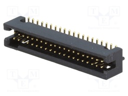 Socket; IDC; male; PIN: 40; straight; SMT; gold flash; 1.27mm