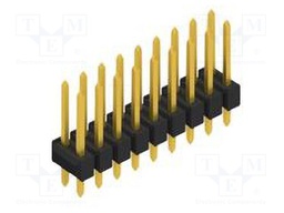 Connector: pin strips; pin header; male; PIN: 18; 2.54mm; THT; 2x9
