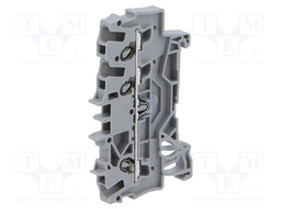 DIN Rail Mount Terminal Block, 3 Ways, 22 AWG, 14 AWG, 1.5 mm², Clamp, 18 A