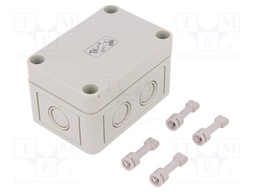 Enclosure: multipurpose; X: 65mm; Y: 94mm; Z: 57mm; TK PS; grey; IP66