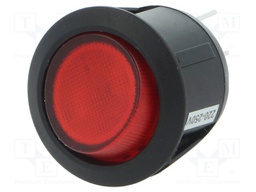 ROCKER; DPST; Pos: 2; OFF-ON; 10A/250VAC; red; neon lamp 230V