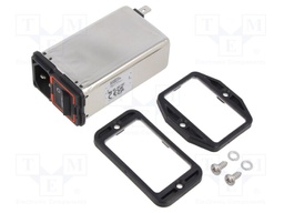 Filtered IEC Power Entry Module, IEC C14, General Purpose, 2 A, 250 VAC, 2-Pole Switch