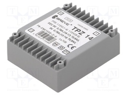 Transformer: mains; 14VA; 115VAC; 9V; 9V; Mounting: PCB; IP00