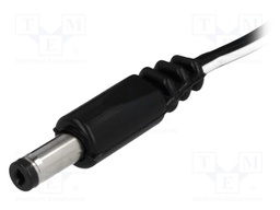 Cable; wires,DC 4,8/1,7 plug; straight; 0.5mm2; black; 1.5m