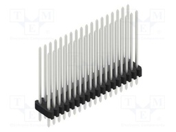 Connector: pin strips; pin header; male; PIN: 36; 1.27mm; THT; 2x18