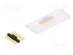 Connector: pin strips; pin header; male; PIN: 8; 2.54mm; SMT; 1x8