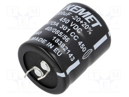 Capacitor: electrolytic; 300uF; 450VDC; ESR: 504.2mΩ; SNAP-IN; ±20%