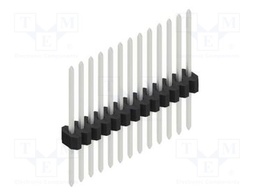 Connector: pin strips; pin header; male; PIN: 13; 1.27mm; THT; 1x13