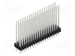 Connector: pin strips; pin header; male; PIN: 38; 1.27mm; THT; 2x19