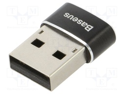 Adapter; High Speed,USB 2.0; USB A plug,USB C socket; black