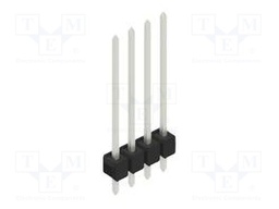 Connector: pin strips; pin header; male; PIN: 4; 2.54mm; THT; 1x4