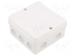 Enclosure: junction box; IP55; with membrane cable glands; white