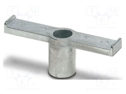 Mounting clamp; PA; L: 20mm; ways: 2; W: 56mm; H: 10mm; Body: silver