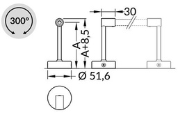 Holder; chromium plated; 100mm; brass,steel; Application: PEN8
