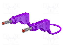 Test lead; 32A; 4mm banana plug-4mm banana plug; Len: 1m; violet