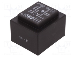Transformer: encapsulated; 6VA; 230VAC; 9V; 9V; 334mA; 334mA; 200g