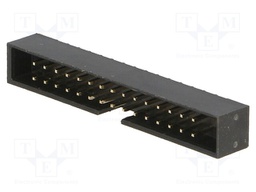 Socket; IDC; male; PIN: 30; straight; THT; gold-plated; 2mm