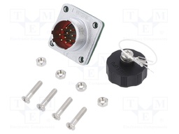 Socket; male; WF; PIN: 10; 5A; soldering; 400V; 0.75mm2; Case: size 16